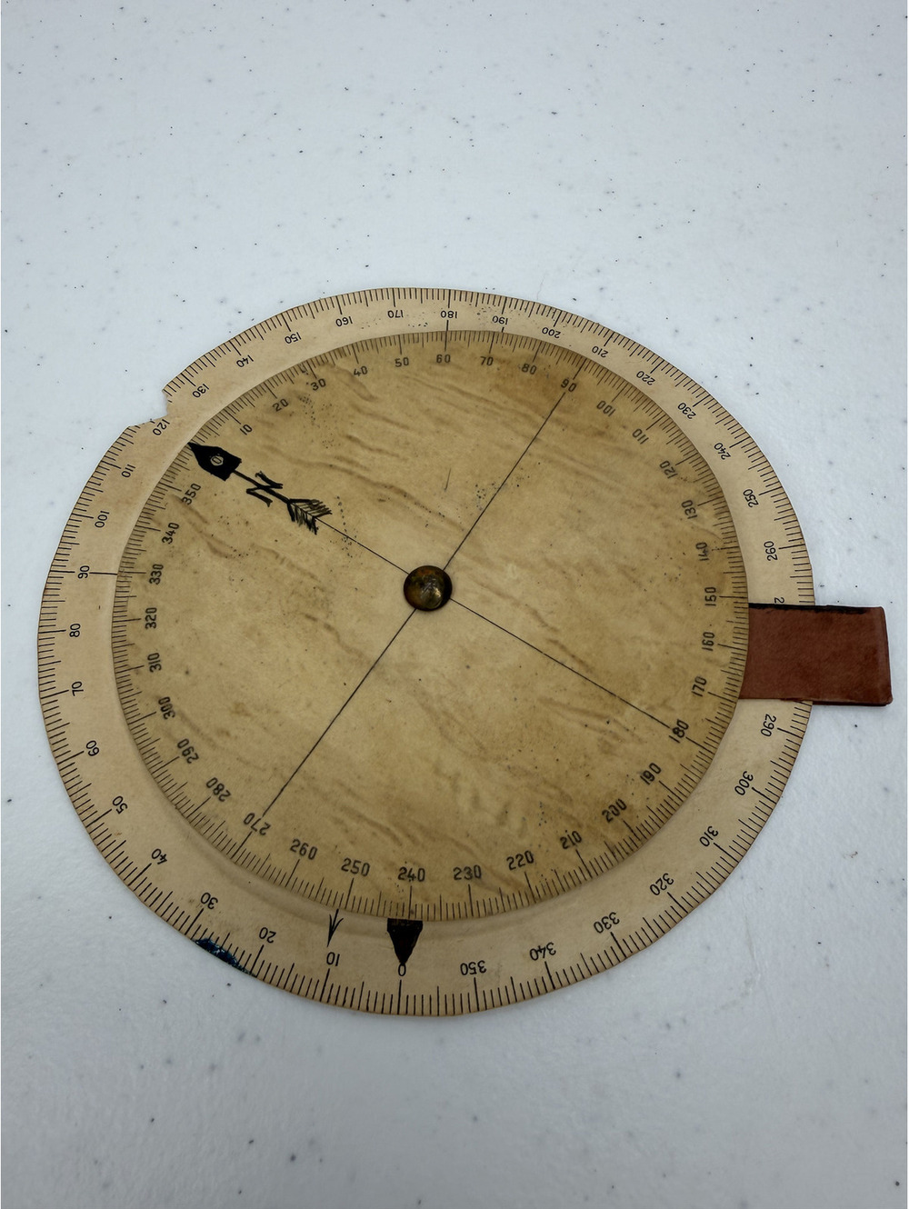 Vintage 360° Circular Paper Ephemera Drafting Geometry Measuring Tool